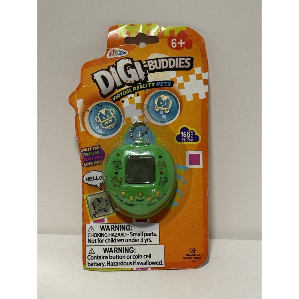 New Grafix Digi Buddies Green Virtual Reality Pet 168 Pets To Play